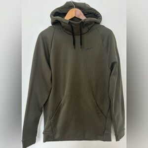 Nike Dri-FIT Olive Green Hoodie Men’s Medium Athletic Pullover